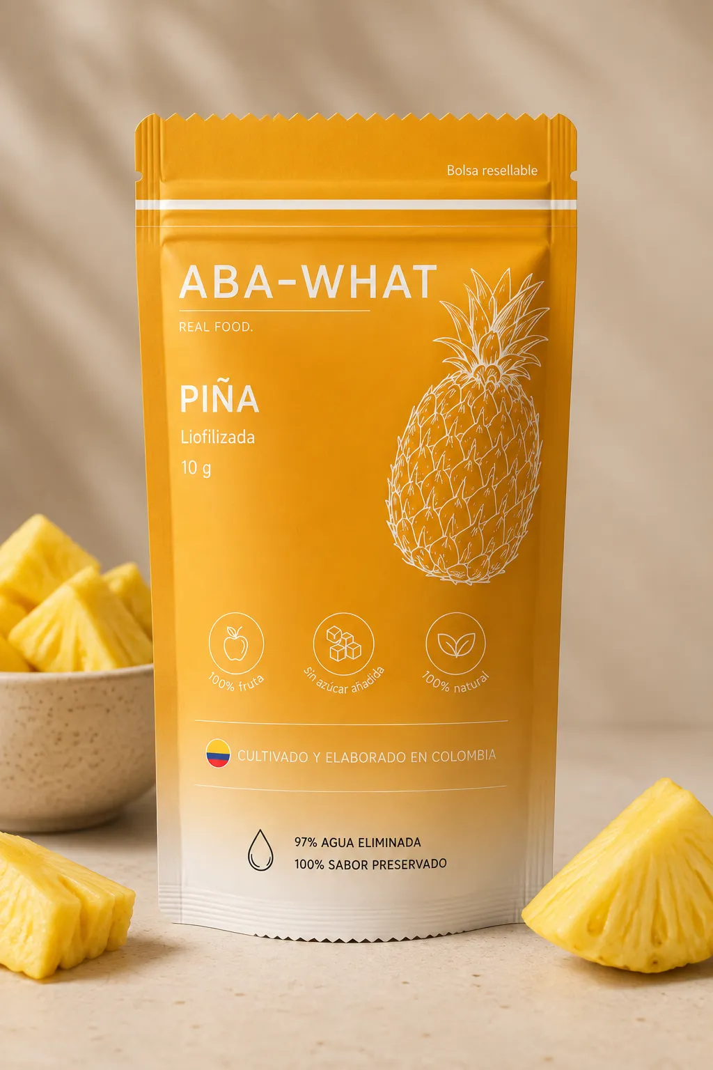 Aba-what Piña liofilizada